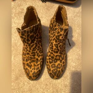 Leopard Print Ankle Boots